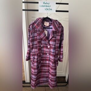 Ivy City Co Holly Plaid Coat Medium